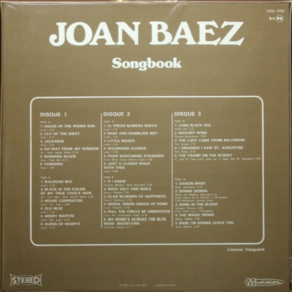 Joan Baez / Songbook (3LP)