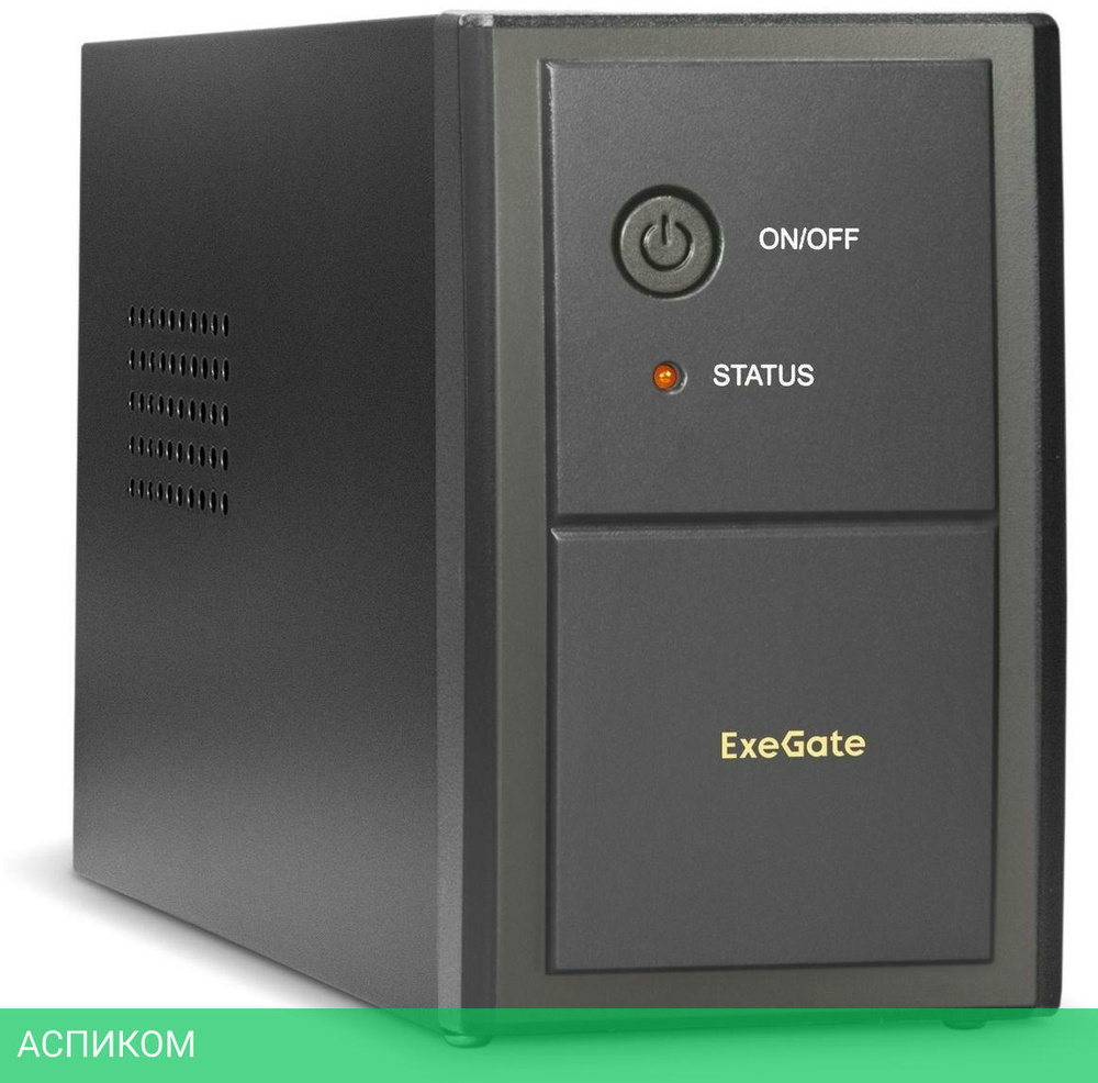 Источник бесперебойного питания ExeGate Power Back BNB-400.LED.AVR.2SH Black (EP244541RUS)