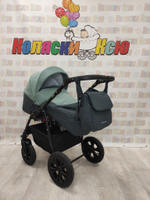 Коляска модульная Indigo Charlotte Sity cs 02 (т.серый+шалфей)