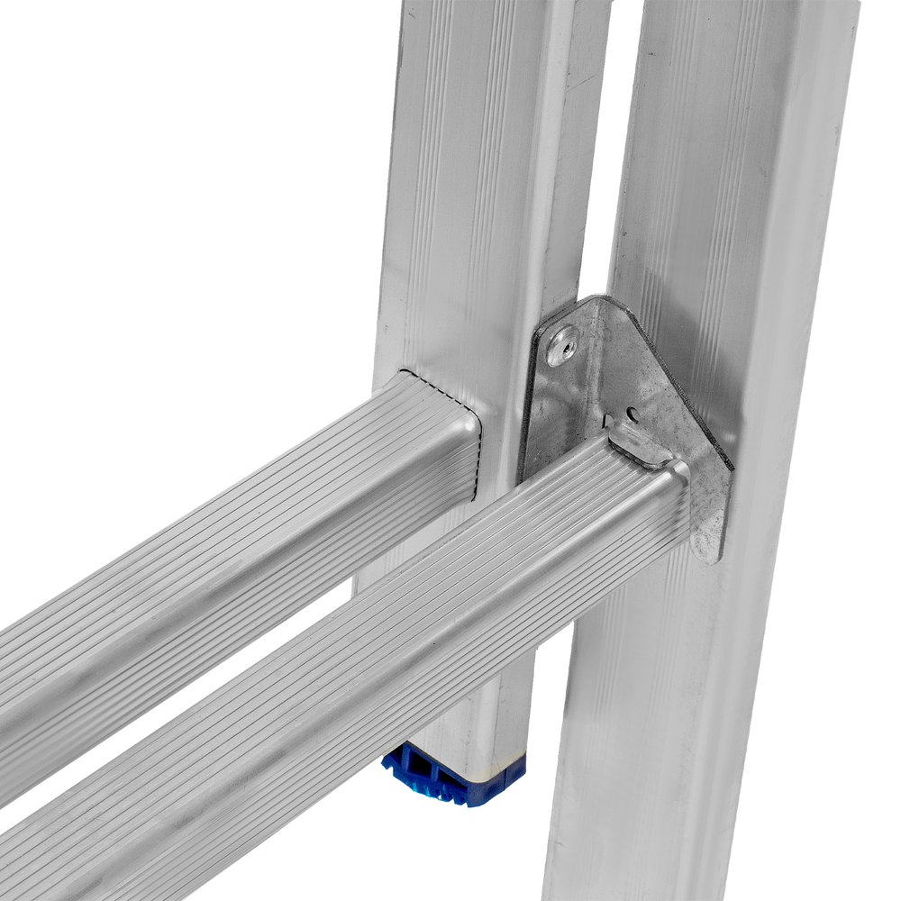 Лестница Сибртех двухсекционная 8 ступеней, алюминиевая