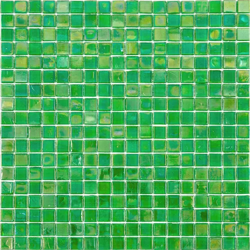 NN79 Мозаика одноцветная чип 15 стекло Alma Mono Color зеленый квадрат глянцевый перламутр