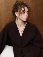 Серьги "Geometric heart" Bicolor