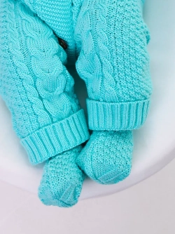 вязаный комбинезон для новорожденных