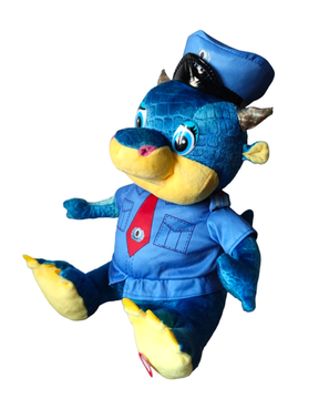 Интерактивная мягкая игрушка " Дракончик - Полицейский " , 35 см