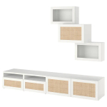 Тумба для телевизора - IKEA BESTÅ/BESTA, 190x42x240см, белый/светло-коричневый, БЕСТО ИКЕА