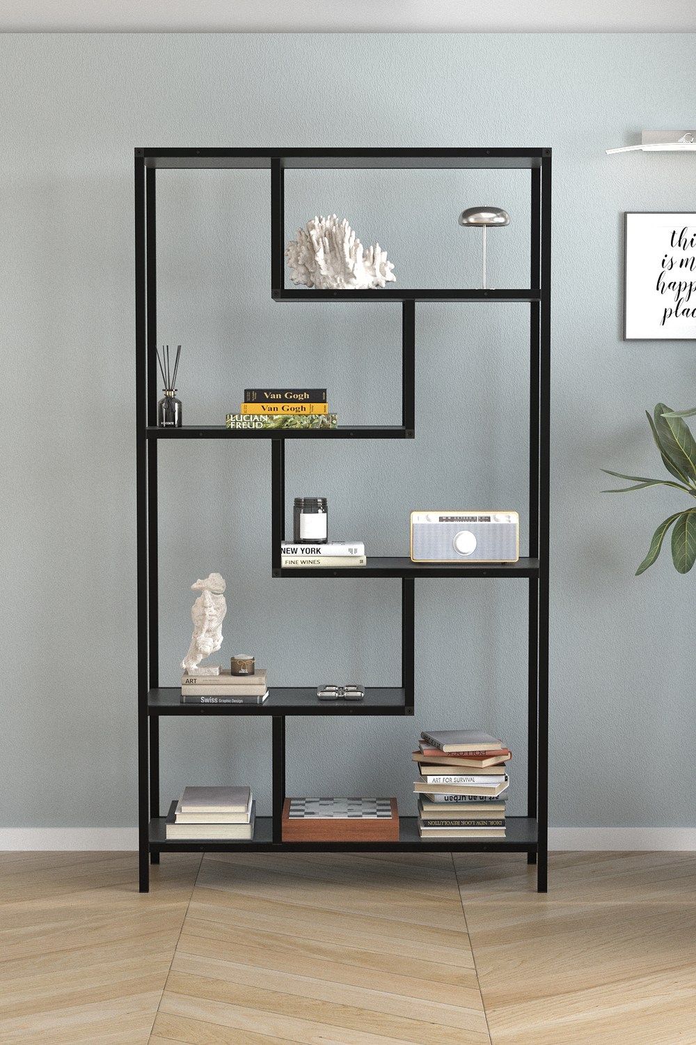 Стеллаж LARRISA 160х90 - антрацит