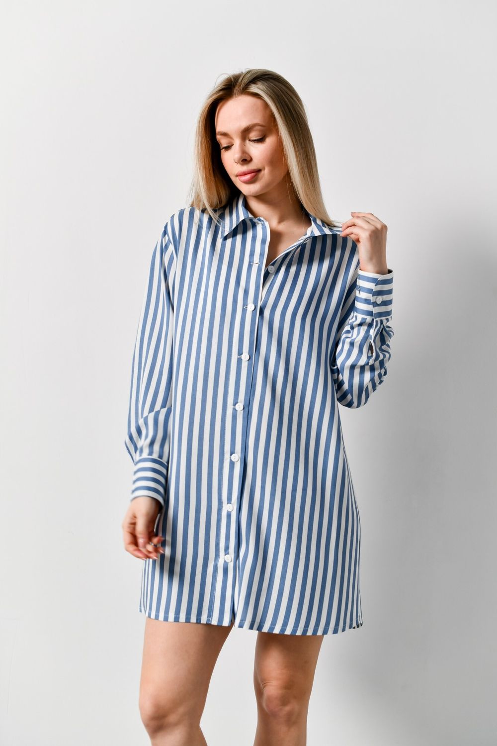 Блузка (рубашка) Тропический рай-2 Виотекс ГОЛУБОЙ