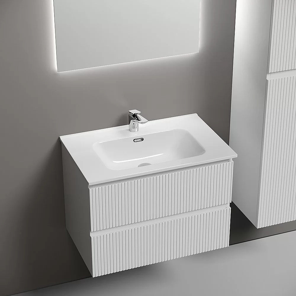 Тумба с раковиной Sancos Snob T 70 SNT70W белая матовая