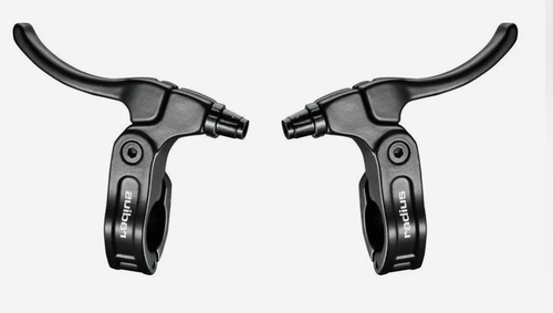 Ручки тормозные TRIX для BMX, под "два пальца", алюминиевые, для рулей 22,2-23,8 мм, черные (50)