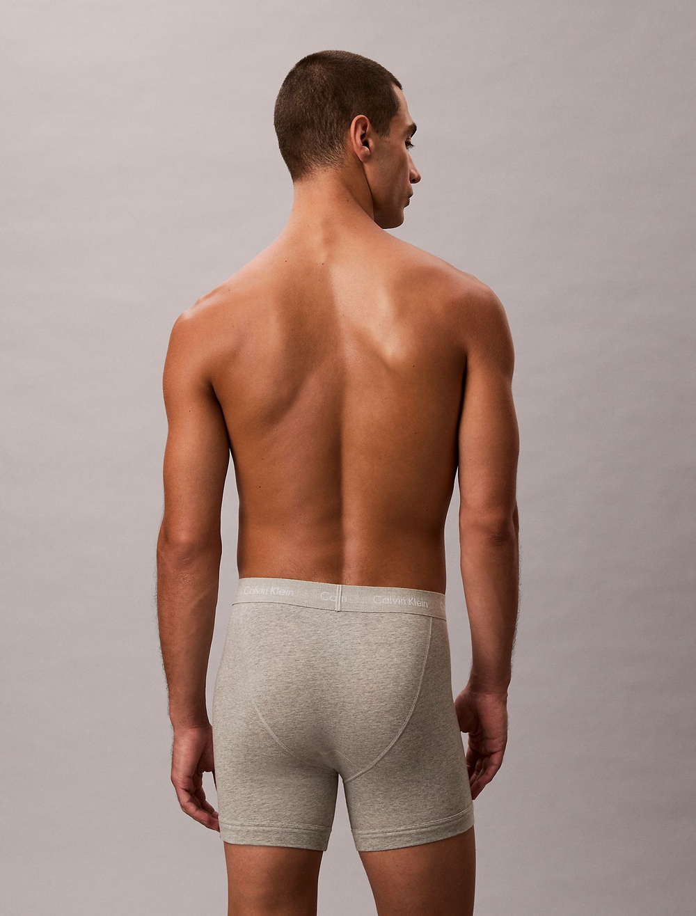 Мужские трусы боксеры-брифы Calvin Klein Cotton Stretch 5-Pack White / Grey / Black