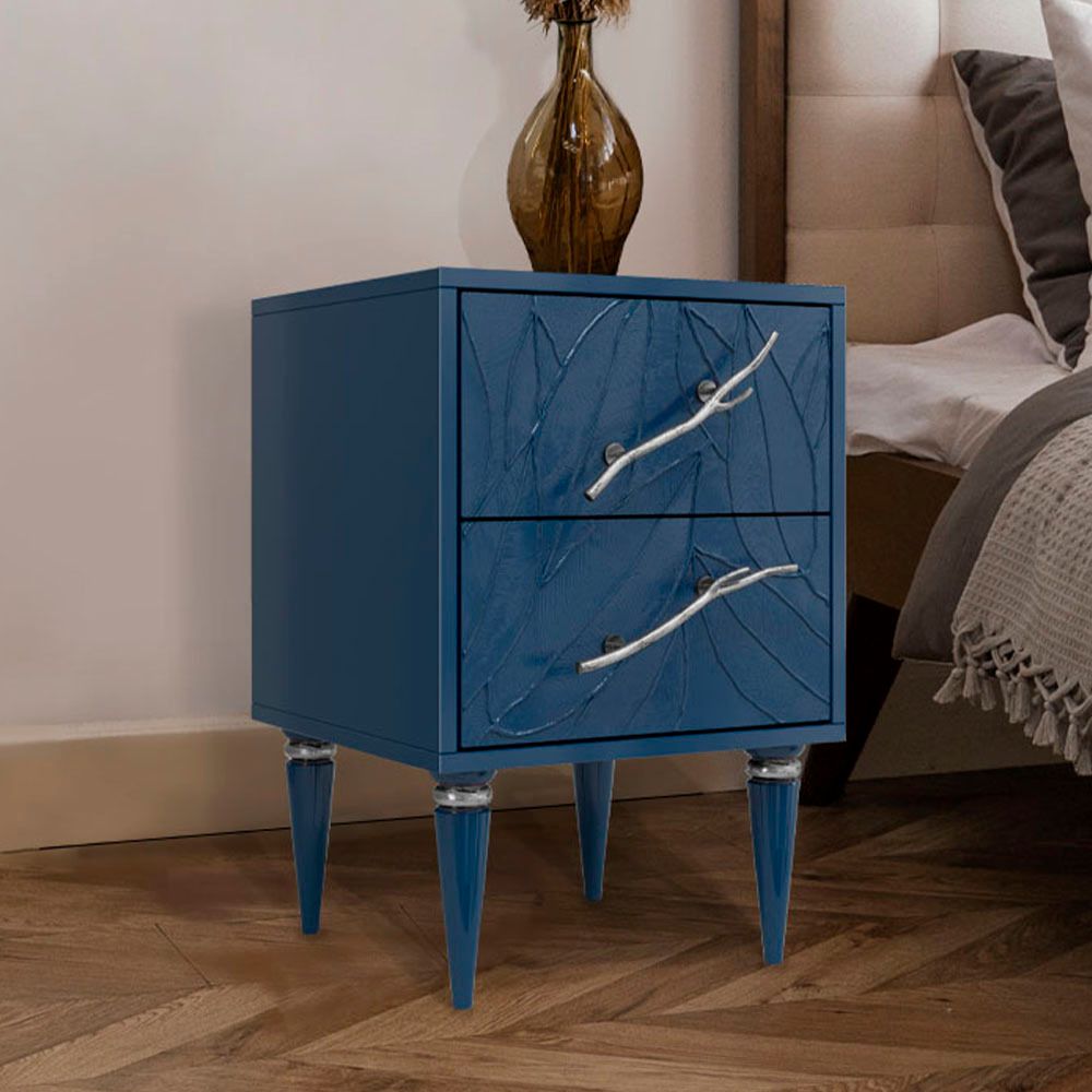 Тумба Арт Колор leaves Классик Сильвер Королевский синий