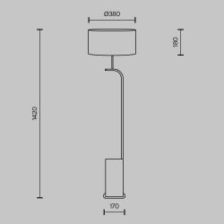 Торшер Maytoni   MOD437FL-03B