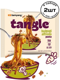 Фетучини в сливочном соусе Бульгоги Tangle 105 г * 2 шт