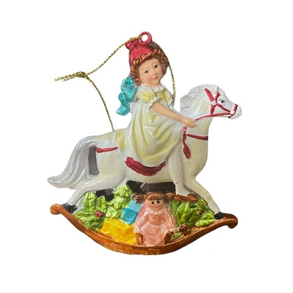 Девочка в белом платье, ёлочное украшение