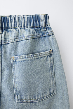 ZARA ДЖИНСЫ BALLON OVERDYE, ГОЛУБОЙ