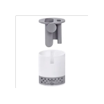 Ершик для унитаза силиконовый (плоский) + щеточка, напольный / настенное крепление, LAIMA, 700561