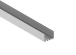 Накладной алюминиевый профиль, 50х35х2000. Цвет: Анодированное серебро,Серия:DN8ALE