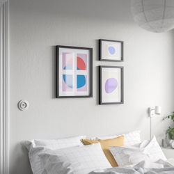 IKEA RÖDALM  (ИКЕА РÖДАЛМ)  -  Фоторамка для 4 фотографий, черная, 40x50 см