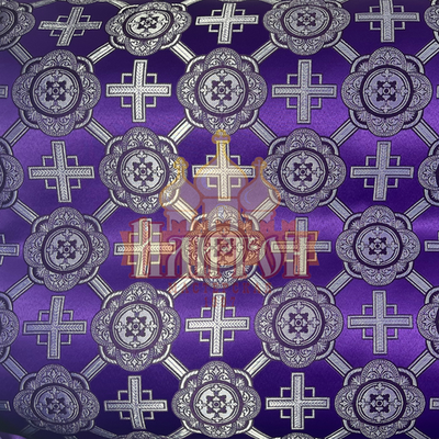 Шёлк "Никольский" фиолетовый с серебром