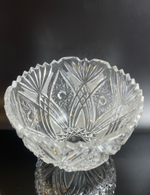 Салатник хрустальный алмазная грань, винтаж, СССР 1960-1990 гг