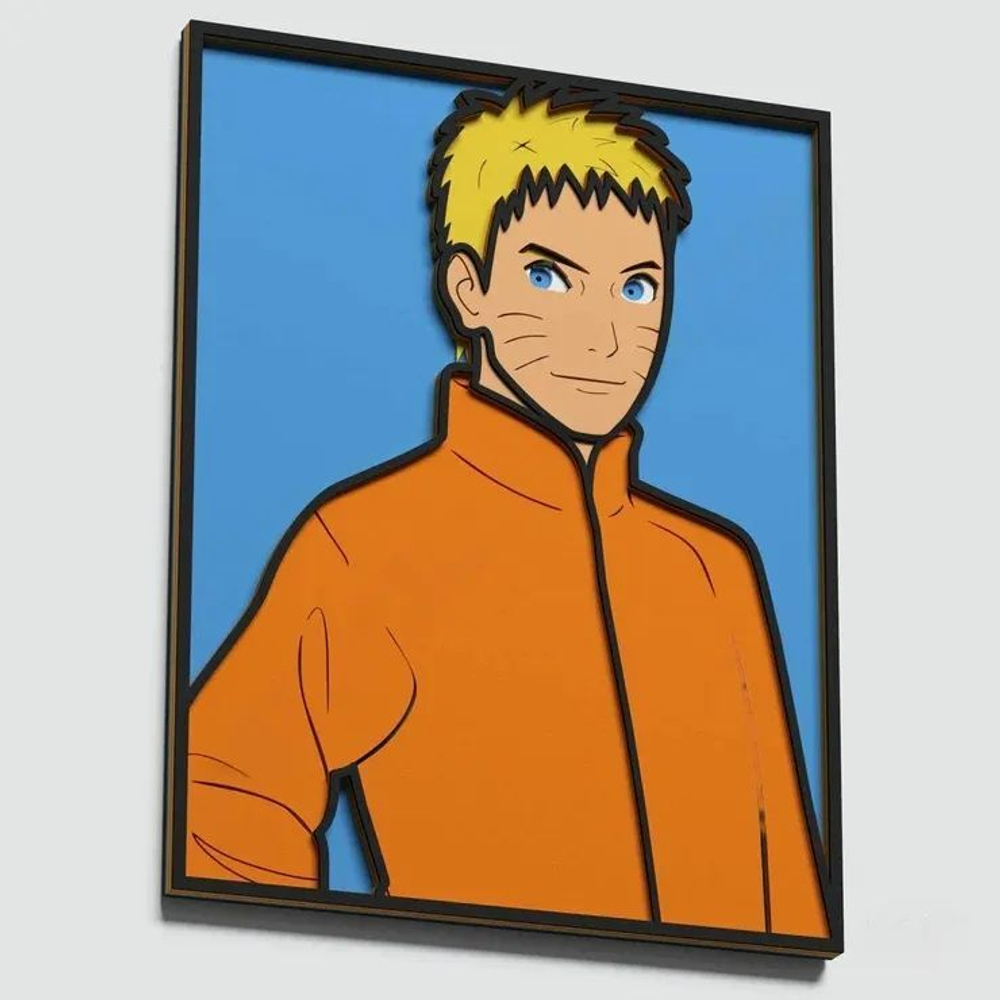 3D Картина по номерам из дерева Наруто, 23x30 см