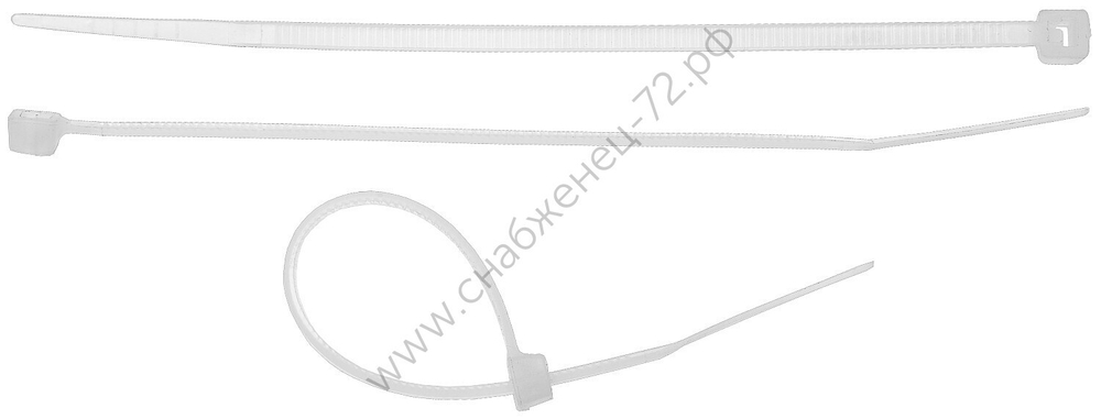 STAYER 3.5 х 200 мм, нейлон РА66, хомуты-стяжки белые, 50 шт, Professional (3785-20)