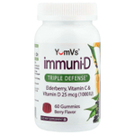 YumVs, Immuni-D™, тройная защита, со вкусом ягод, 60 жевательных мармеладок