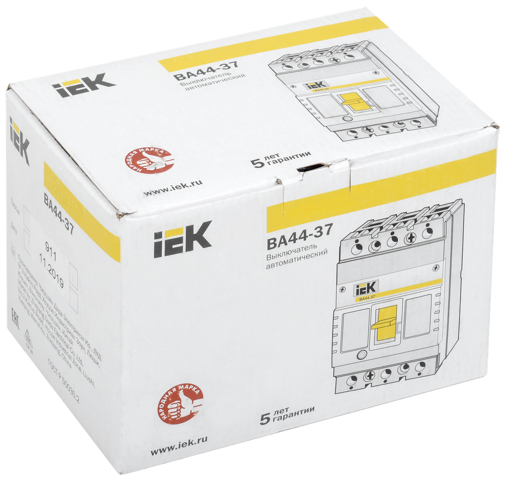 Автоматический выключатель ВА44-37 3Р 400А 35кА IEK