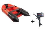 Таймень NX 2800 НДНД красный-черный + KAMISU T 5 BMS (комплект лодка + мотор)