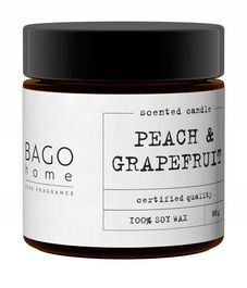 Персик и грейпфрут, ароматическая свеча, Bago home