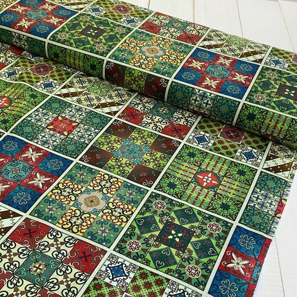 МАРРАКЕШ #15, 100% хлопок Handmade Fabrics, 2 ряда клеток 2