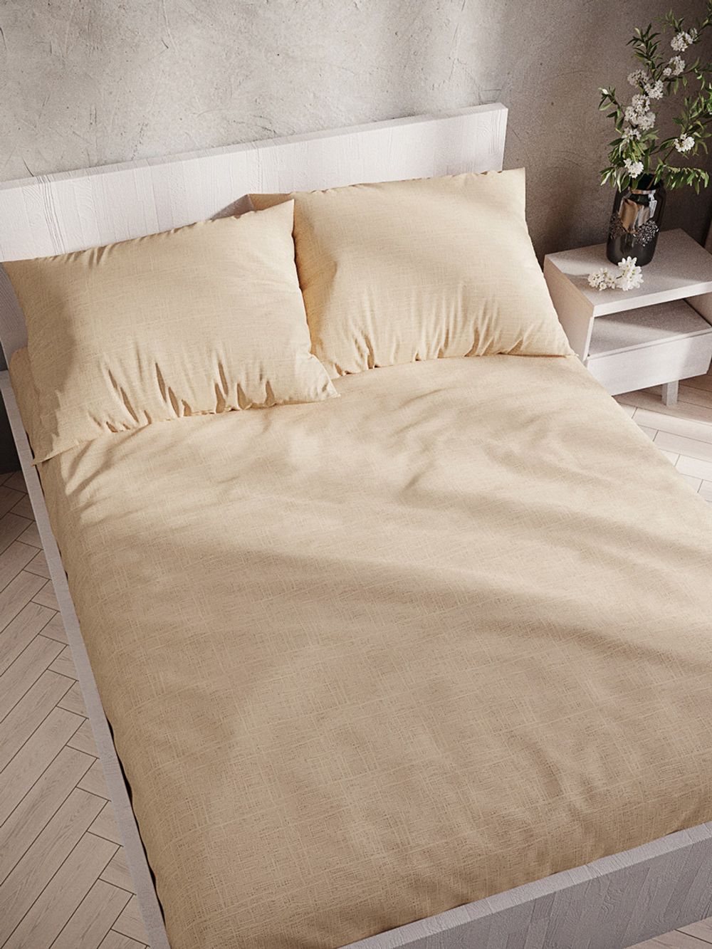 Постельное белье поплин Сказка "Meow (компаньон)" 1,5-сп Наволочка 50х70 см 1 шт Простынь 150x215 см Пододеяльник 145x215 см