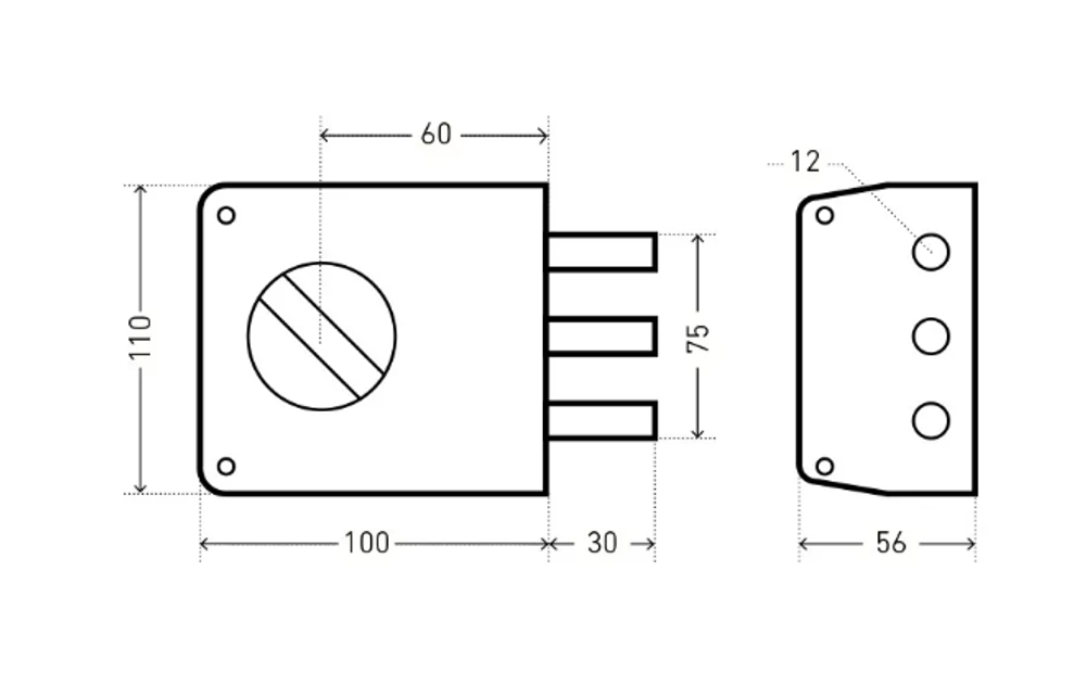 Замок накладной ЗН 1-2-3 (+) (аллюр)FORT+(20)