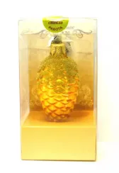 Ёлочное украшение Шишка в снегу серия ВС 80 мм, 1 шт, (ФУП-2-90/17)