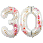 Шар фольгированный Цифра 30 Набор 2шт 101 см (Ассорти)