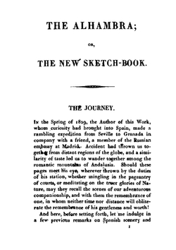 The Alhambra. Or The New Sketch Book | Washington Irving