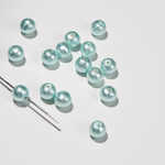 Хлопковый жемчуг, оттенок "Aqua", шар 6мм, сквозное отверстие