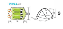 Палатка VISTA 3 AL (цвет forest)