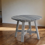 Стол садовый круглый Осло деревянный, из массива сосны, графит