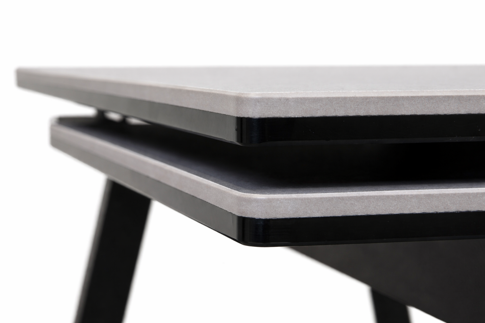 Стол из керамогранита 120 (+30) (+30) цвет Bulgarian Grey matt