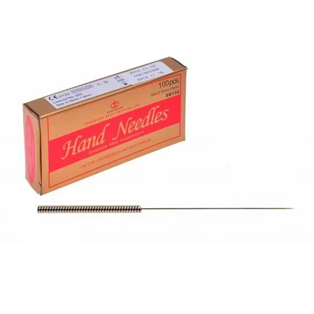 Иглы акупунктурные стальные стерильные без направителя 0,35х50 мм 100 шт