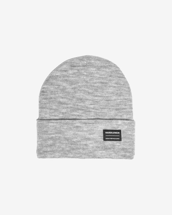 Шапка Beanie classic серый меланж - фото 1