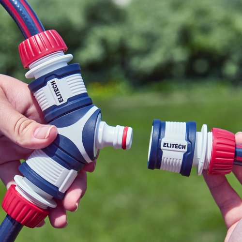 Соединитель ELITECH Garden для шланга 3/4" аквастоп   HF 012WS