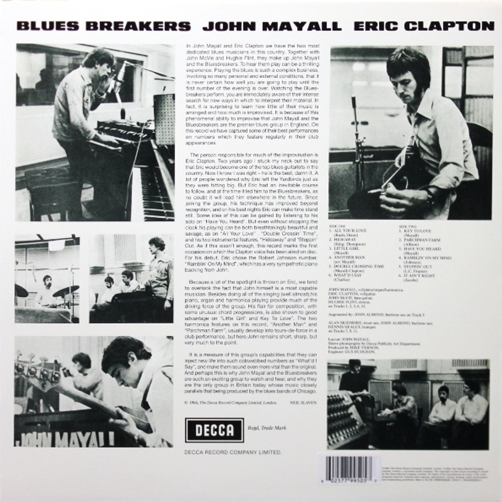 John Mayall With Eric Clapton / Blues Breakers (Coloured Vinyl)(LP)