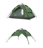 Палатка Naturehike 4-местная, быстросборная, зеленая, артикул NH21ZP008-4FGR