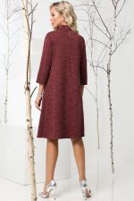 Платье бордовое трикотажное А-силуэта DStrend (Акция)