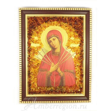 Икона "Семистрельная" БМ (шелкография).