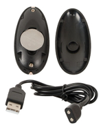 Черная анальная вибропробка с пульсацией в нижней части Thumping Anus Butt Plug - 15 см.