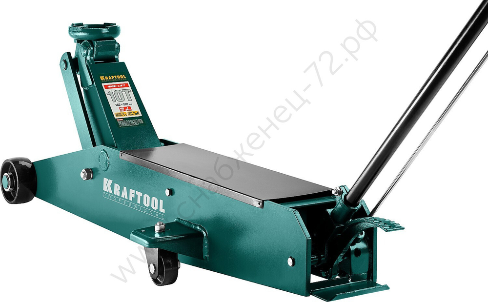 KRAFTOOL HIGH-LIFT, 10 т, 160 - 560 мм, для тяжелой техники, подкатной домкрат (43455-10)