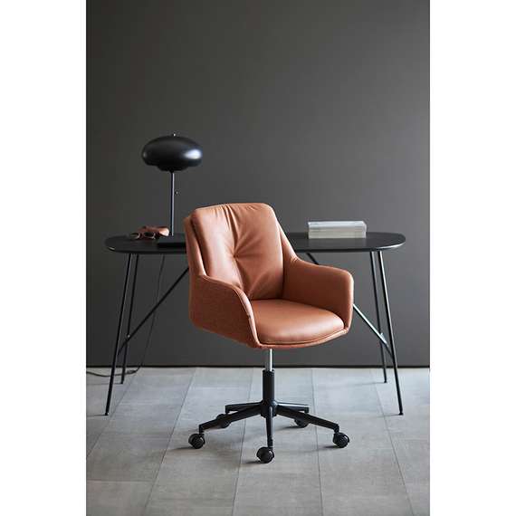 Офисное кресло Allar, экокожа, рогожка, коричневый